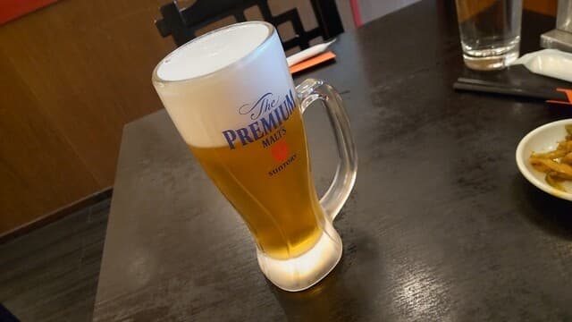 麻辣王豆腐 - 生ビール