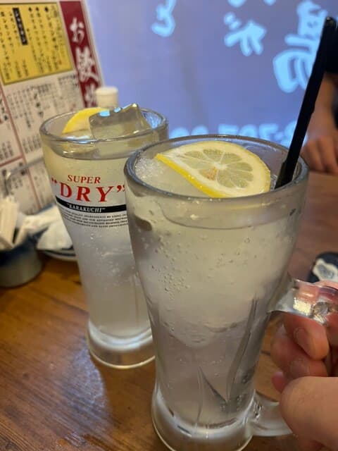 大釜もつ煮 五右衛門 - レモンサワーvsシャリキンレモンサワー