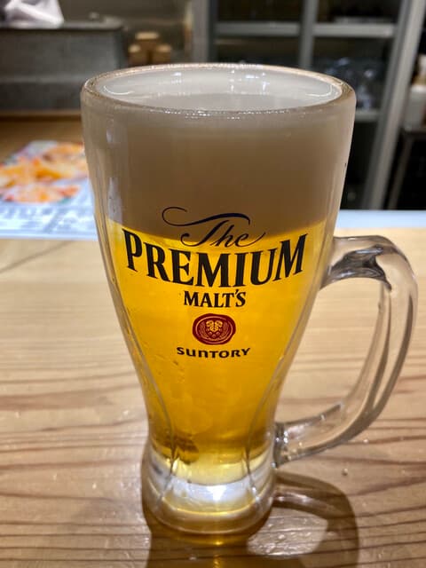 天ぷらと寿司18坪 - プレミアムモルツ＠580円+税