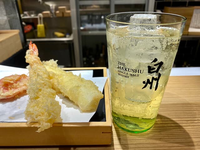天ぷらと寿司18坪 - 白州ハイボール＠680円+税