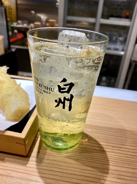 天ぷらと寿司18坪 - 白州ハイボール＠680円+税