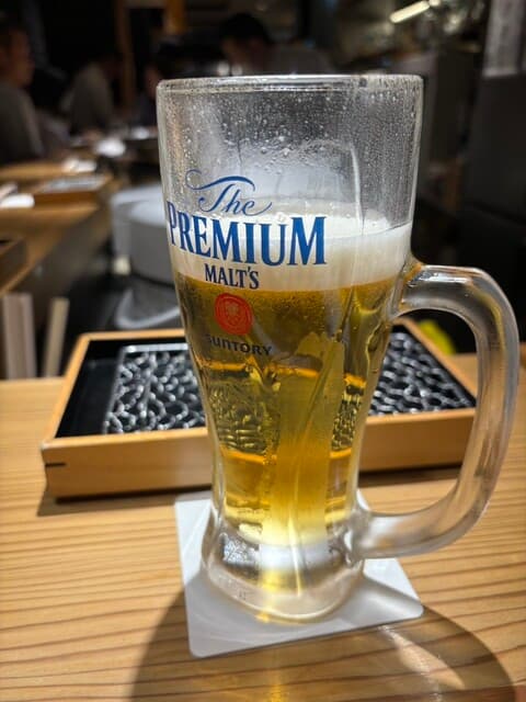 天ぷらと寿司18坪 - 晩酌セットの生ビール