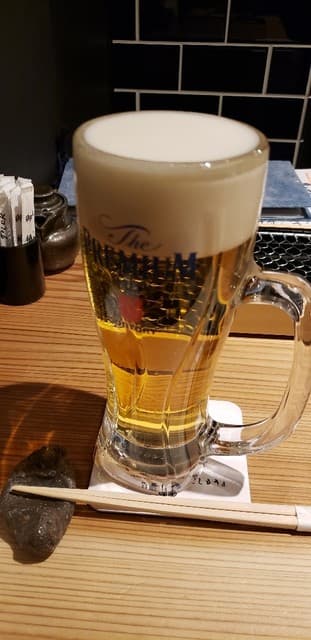 天ぷらと寿司18坪 - 生ビール