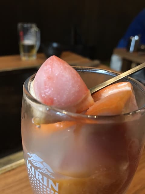 六三 - 凍ったグレフルが氷代わりです(^-^)