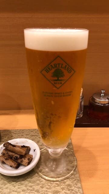 なにわ 麺次郎 - 生ビール500円