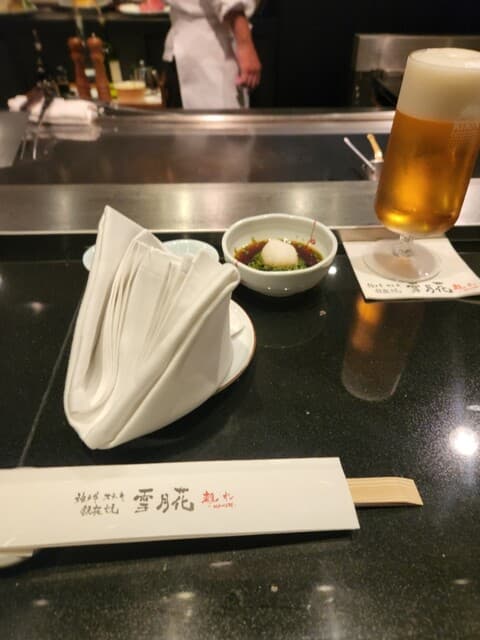 神戸牛ステーキ鉄板焼 雪月花 - 生ビール
