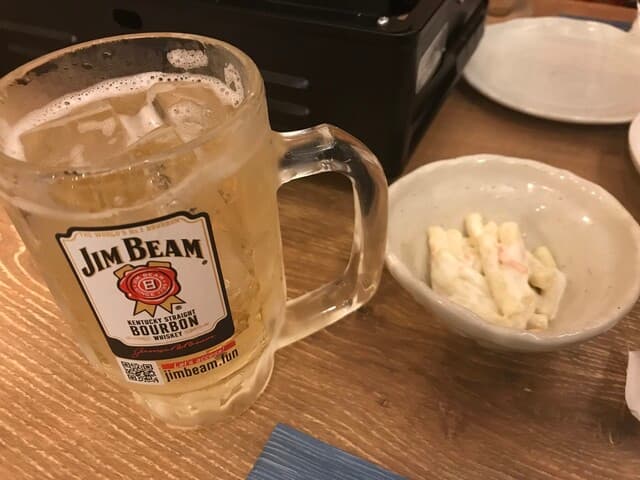 浜焼き きばる - ジムビームハイボール＆付だし