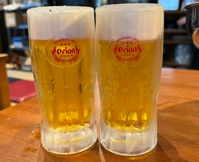 琉球焼肉NAKAMA - オリオンビール(中)660円