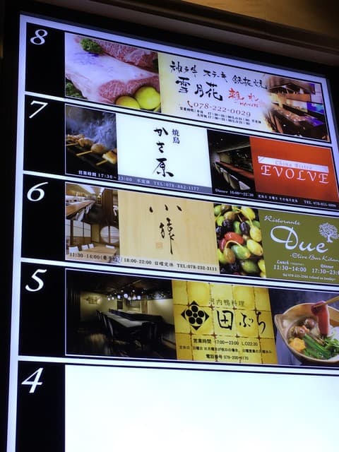 神戸牛ステーキ鉄板焼 雪月花 - 画像切れてます、1番上の8階です。