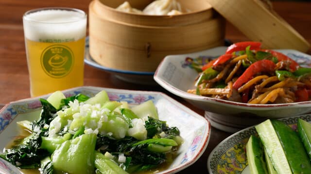 大衆食堂 肉と点心すえぞうアバアバ - 牛サガリチンジャオロースと青菜炒め　～台湾屋台料理～