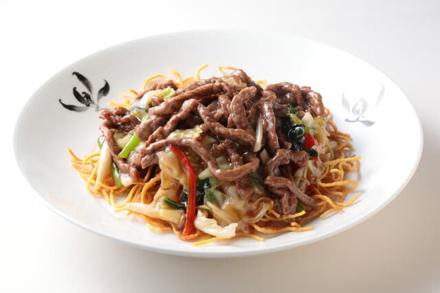 中国料理 桃谷樓　 - 牛肉入りあんかけ焼きそば