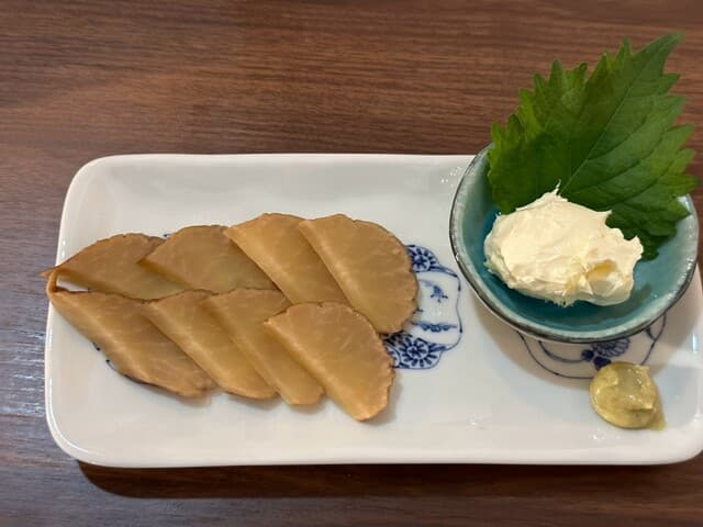 酒場  夏目 - いぶりがっこクリームチーズ