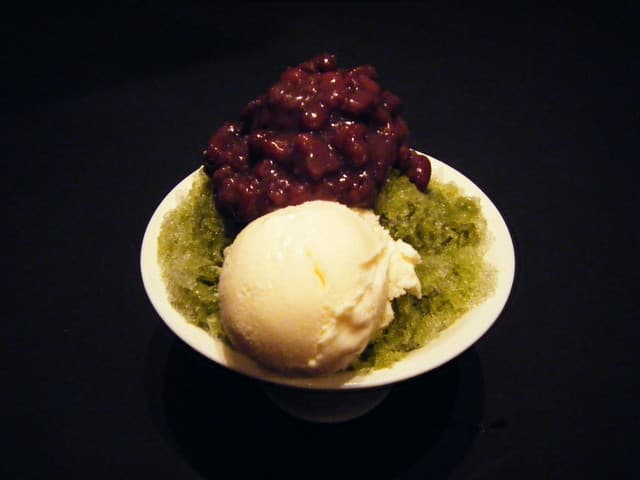 六三 - 抹茶氷（西尾の抹茶からシロップを作っています）