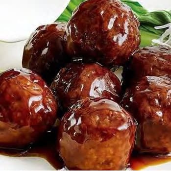 桃白白 - 黒酢の酢豚風肉団子