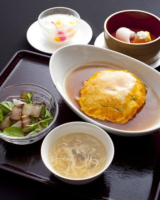 中国料理ロドス - 天津飯セット。