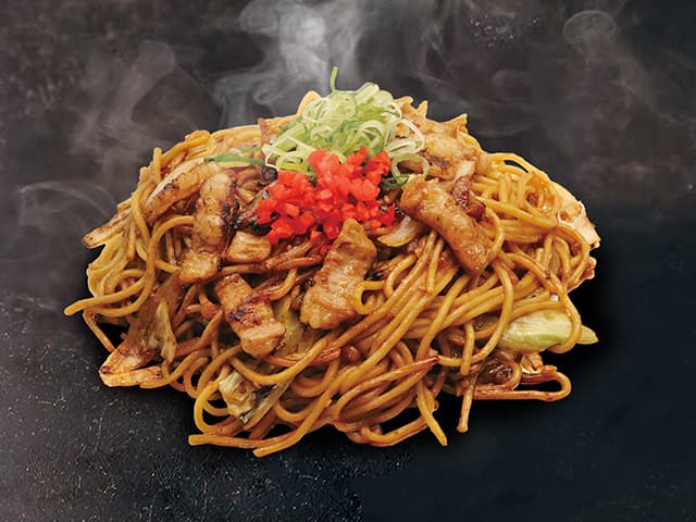 錦 わらい - ホルモン焼きそば