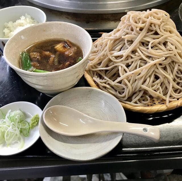 そば善 - 鴨もりそば特盛