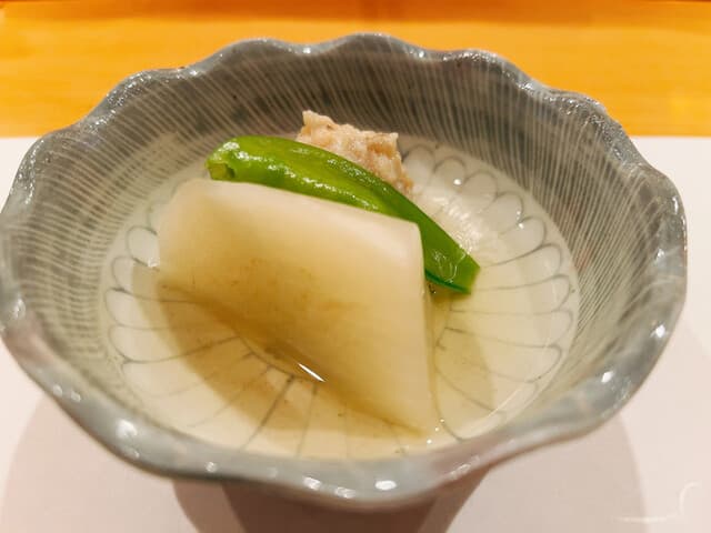 鮨処ひのき - 大根とタコミンチの煮物