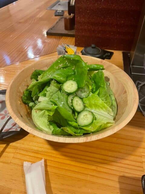 炭火焼肉 いち - サラダ（¥680）
