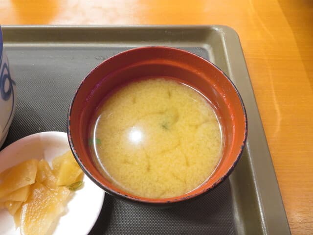 天丼てんや - 味噌汁 アップ