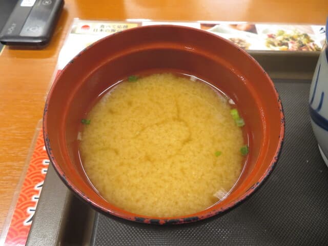 天丼てんや - 味噌汁 アップ