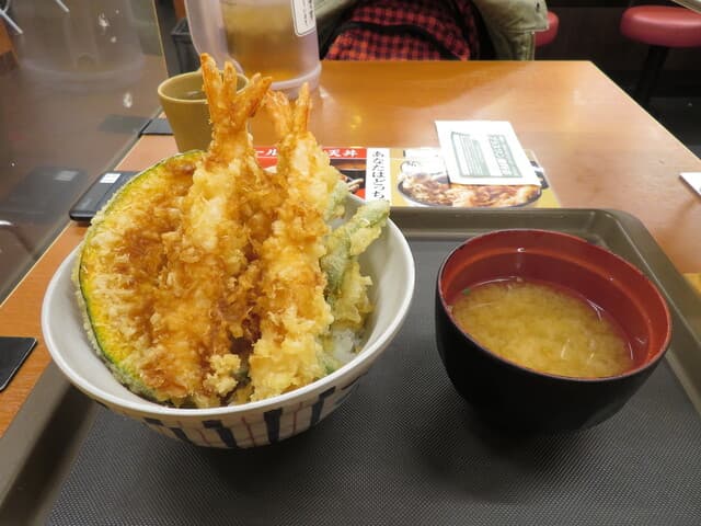 天丼てんや - 天丼 500円 海老 220円