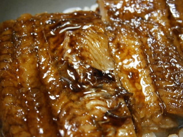 絶景の宿　龍峡亭 - 御食事　鰻ご飯　アップ