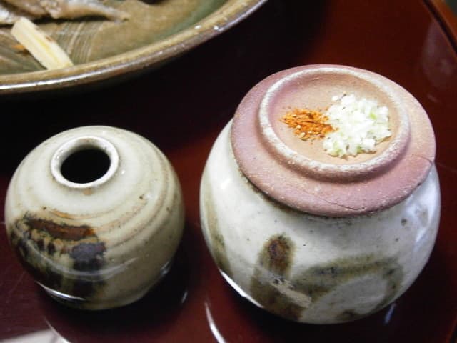 絶景の宿　龍峡亭 - 凌ぎ　頭を取ると薬味が出現
