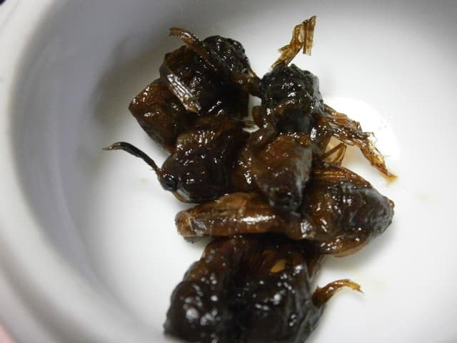 絶景の宿　龍峡亭 - 前菜　天龍蜂（蚕の佃煮）