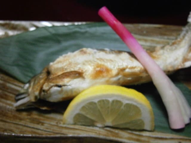 絶景の宿　龍峡亭 - 焼物　鮎の塩焼き蓼酢