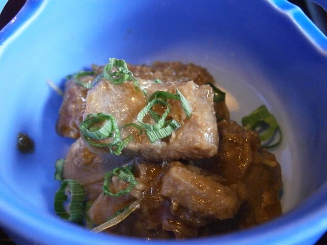 絶景の宿　龍峡亭 - 朝食　鮪の生姜煮