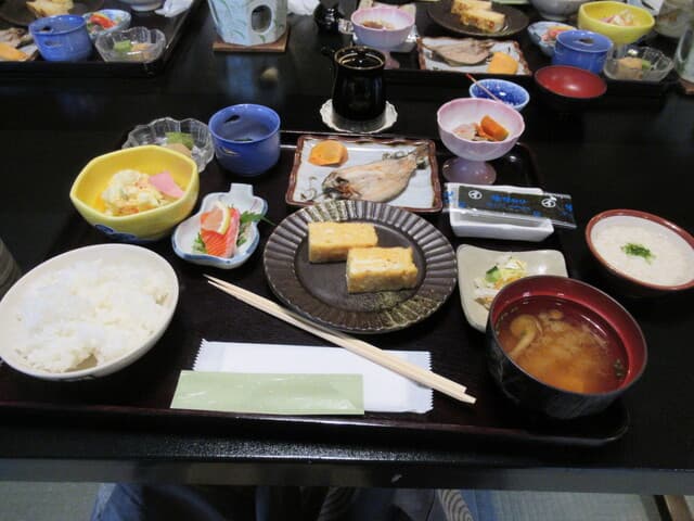 絶景の宿　龍峡亭 - 朝の料理