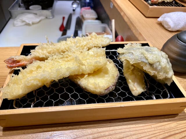 天ぷらと寿司18坪 - 天ぷら五種盛り@979円