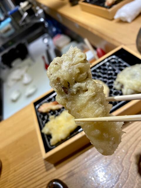 天ぷらと寿司18坪 - 天ぷら五種盛り@979円