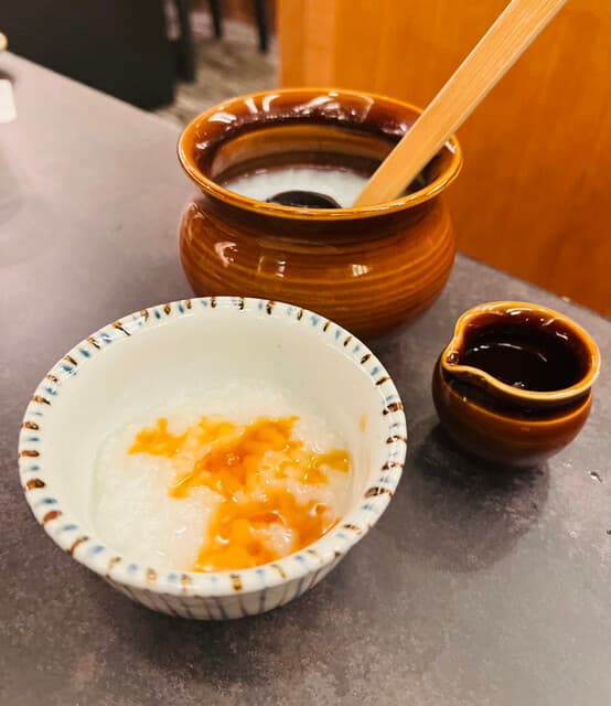 螢 - ◎アツアツのお粥に餡をかけて、塩昆布を乗せて食べると美味い❗️