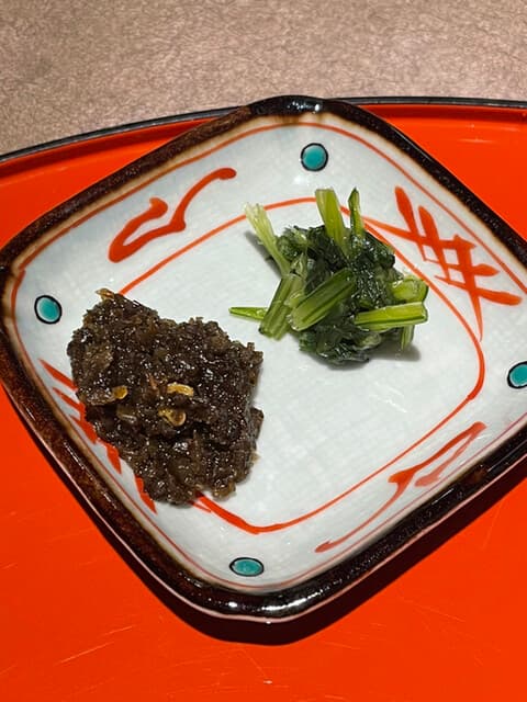 味彩 のと与 - 箸休めの左は何か分かりませんでした