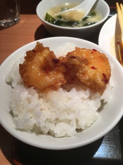 中華厨房 もりもと - エビのピリ辛ご飯完成