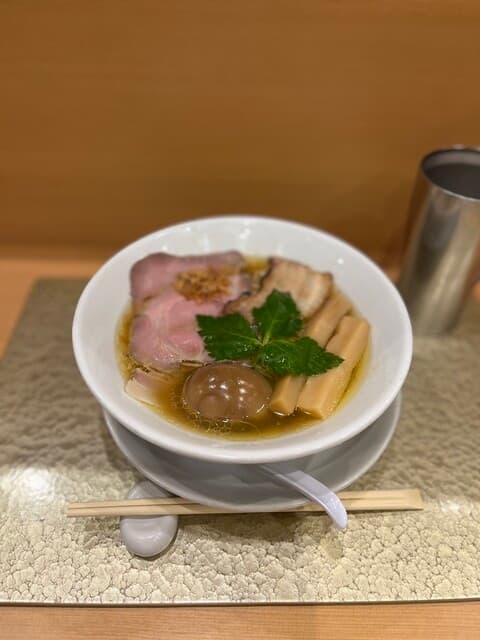 なにわ 麺次郎 - 黄金貝らーめん　味玉付き