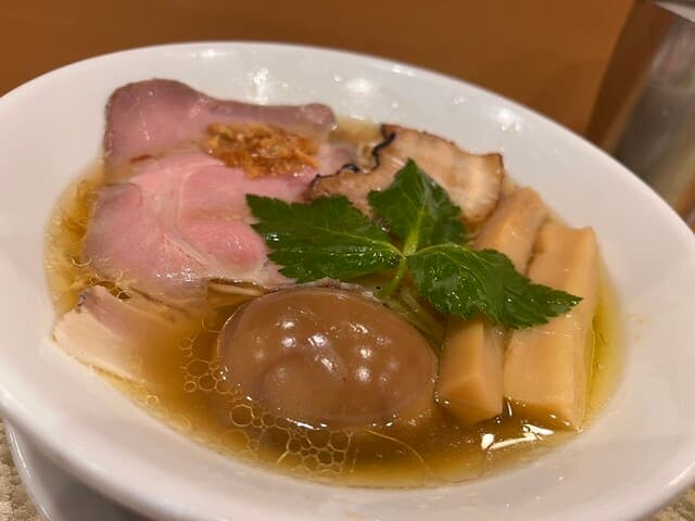 なにわ 麺次郎 - 黄金貝らーめん　味玉付き