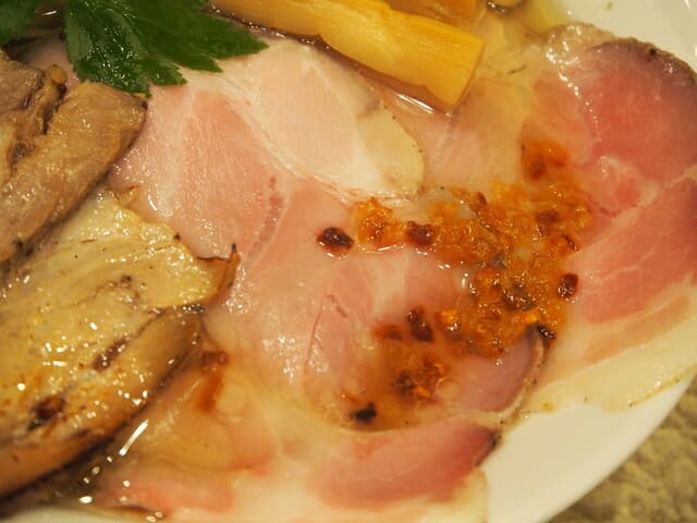 なにわ 麺次郎 - 特製 黄金貝らーめん（レアチャーシュー）