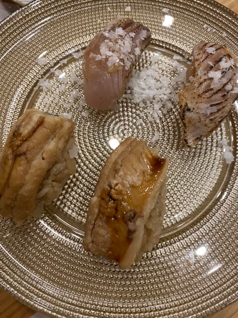食事処 つし里 - アナゴの握り　赤酢❓のシャリが最高です