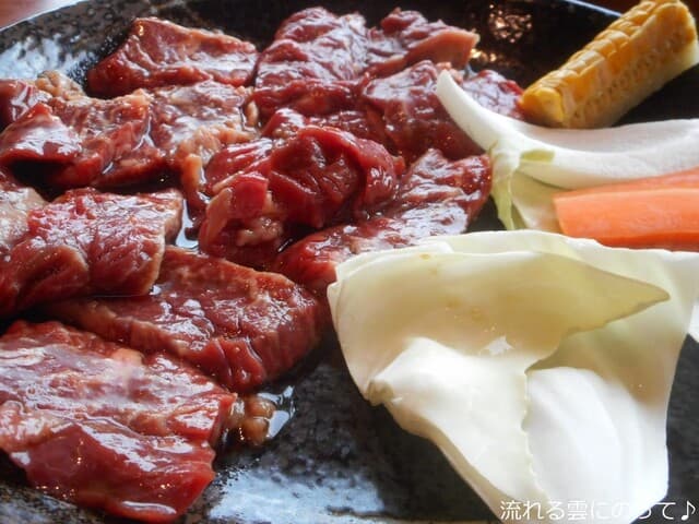 牛苑 - W(ダブル)定食の肉