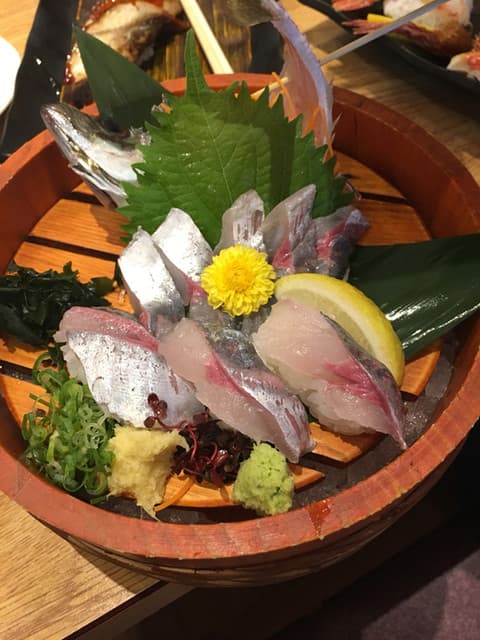 にぎり長次郎 - 泳がし鯵（993円）