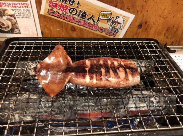 浜焼太郎 - 烏賊の丸焼き
