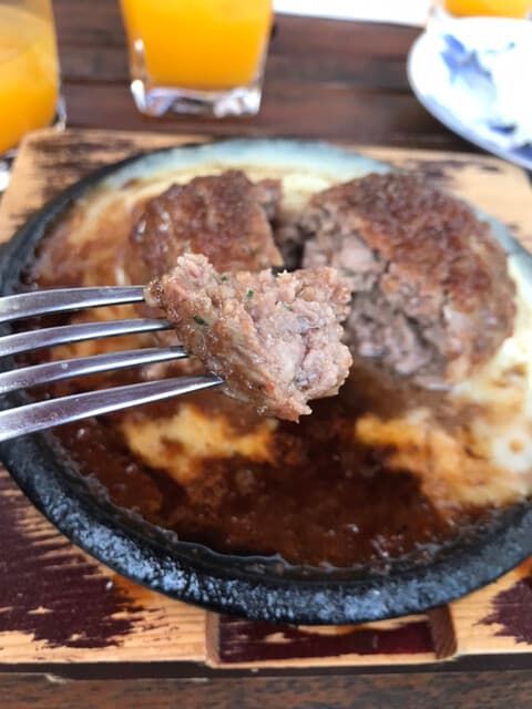 PE LONCHO - ハンバーグ。お肉食べてるみたいでした。
