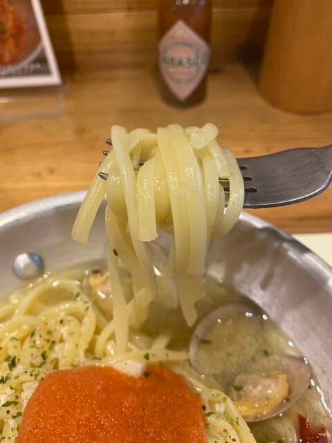めんたいこ生パスタの店 マルゲッタ - パスタは程よいアルデンテ