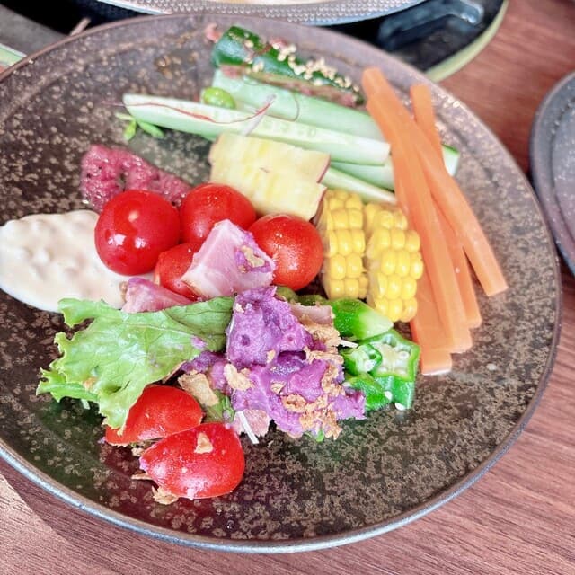 琉球BBQ Blue - 紅芋のポテトサラダです