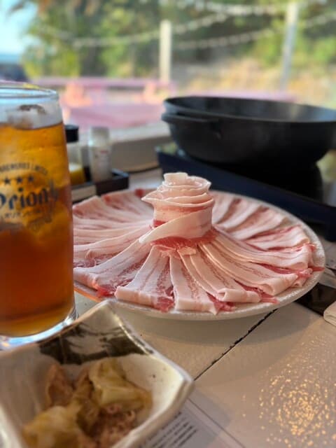 あぐー豚しゃぶしゃぶ専門店 オーシャンBoo！ - お肉 3人前