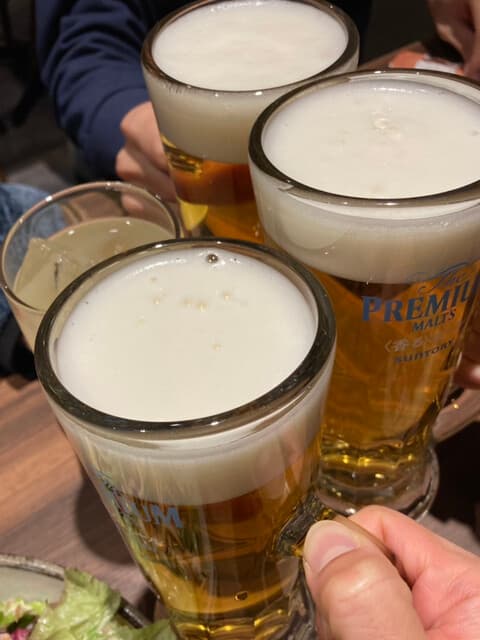 酒ト肴・〆うどん あかり - 乾杯♪(*^^)o凵凵o(^^*)♪