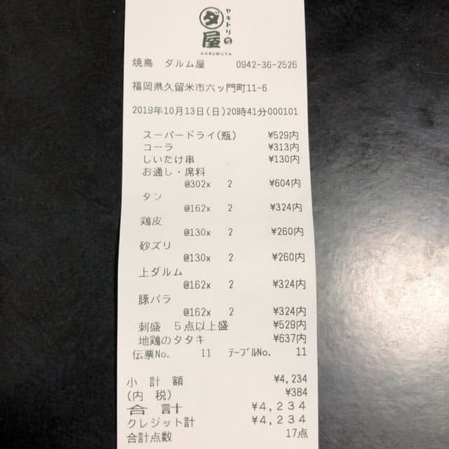 焼鳥　ダルム屋 -